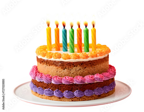 birthday cake with candles illustration
