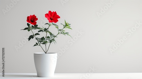 Wallpaper Mural Beautiful fresh flower plants in simple pots With a clean white background. This image captures the simplicity and beauty of nature. By emphasizing the bright colors of flowers against a pure backdrop Torontodigital.ca