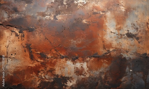abstract background closeup of rusty metal, beige, dark brown and red, polished concrete