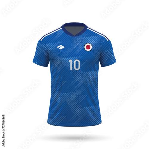 3d realistic soccer jersey Japan national team