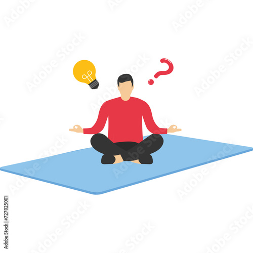 Writer inspiration, blogger, and copywriter. young woman writer meditate on blank paper thinking about idea to write in her blog or journal.

