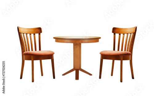 Chairs and Table Isolated on transparent background.