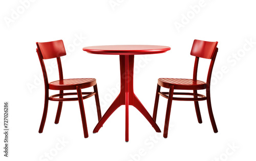 Table and Chairs Isolated on transparent background.