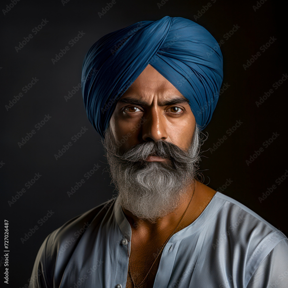 lifestyle photo indian guru with blue turban. lifestyle photo indian guru with blue turban.