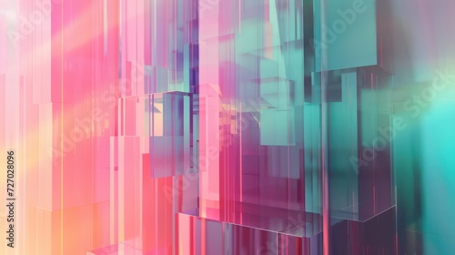 Holographic glitch effect. Neon color palette. For advertising and design