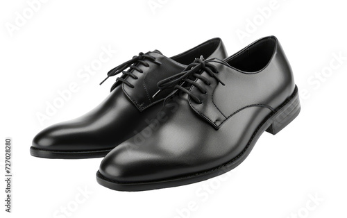 chunky formal shoes-black Isolated on transparent background.