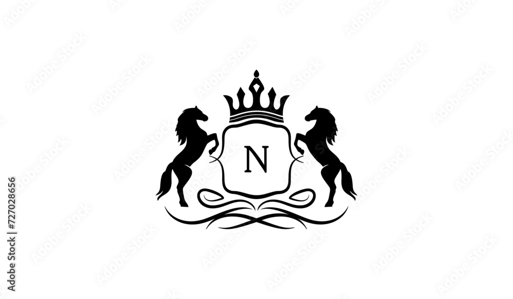 Luxury Alphabetical Lion Retro Logo Luxury Alphabetical Lion Retro Logo