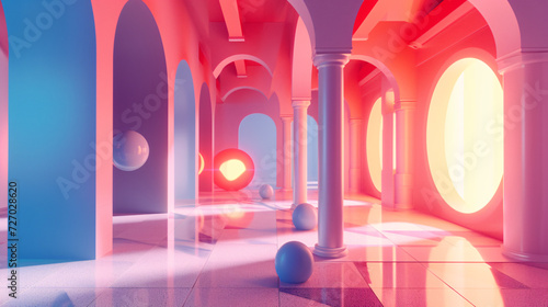 Vibrant and dynamic 3D renders embodying abstract concepts from the avant-garde era, seamlessly blending innovation and imagination. Transform your projects with these futuristic visuals.