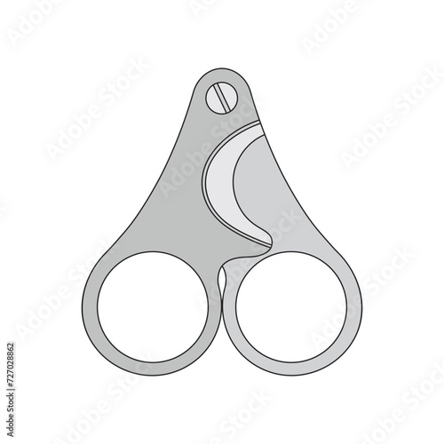 Kids drawing Cartoon Vector illustration cigar scissors Isolated in doodle style