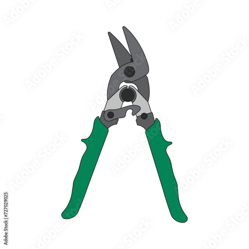 Kids drawing Cartoon Vector illustration compound snips Isolated in doodle style