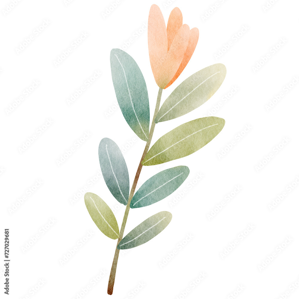 Obraz premium Watercolor leaves-1