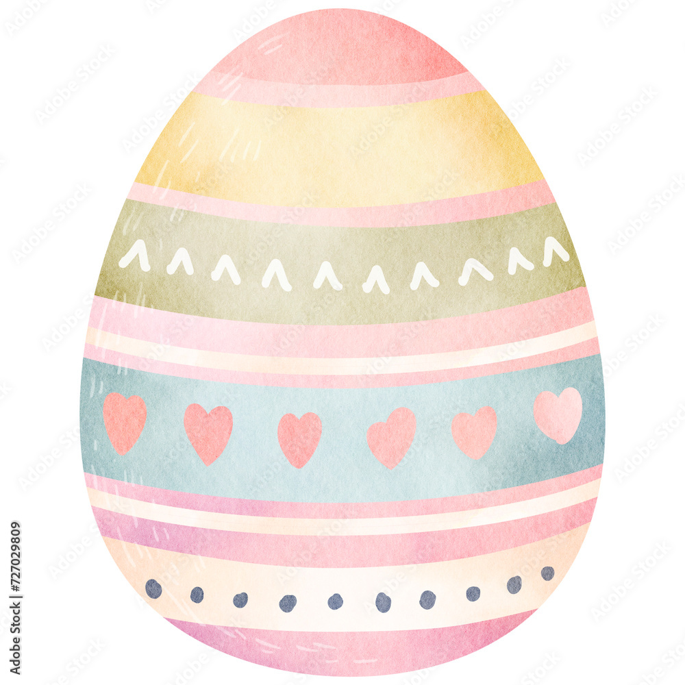Watercolor Easter egg-04 Watercolor Easter egg-04