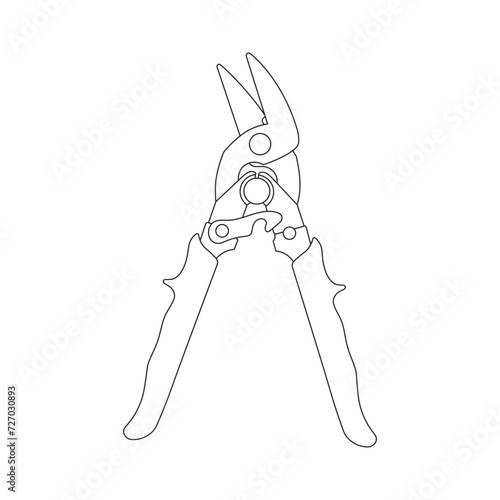 Hand drawn Kids drawing Cartoon Vector illustration compound snips Isolated in doodle style