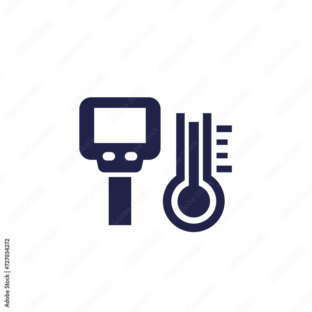 thermal imager icon on white, infrared camera vector thermal imager icon on white, infrared camera vector