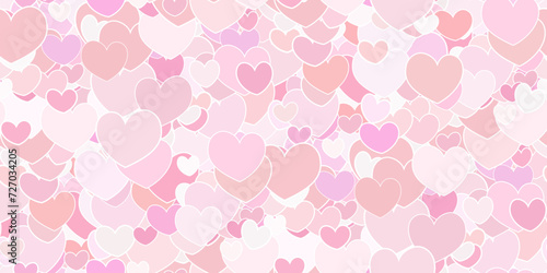 Wallpaper Mural Valentine's day seamless background with different hearts Torontodigital.ca