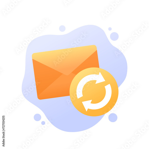 resend mail, email icon, vector design