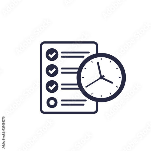 timesheet or time tracking icon