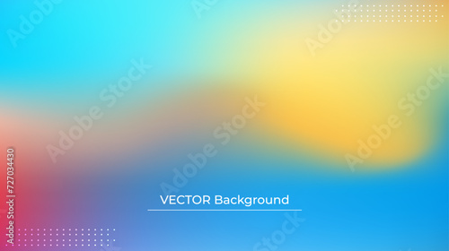 Abstract blurred gradient mesh background in bright rainbow colors. Colorful smooth banner template. Easy editable soft colored vector illustration in EPS10 without transparency.