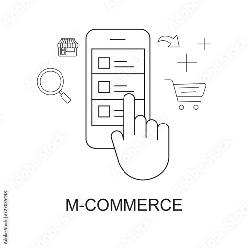  Mobile Commerce Vector Illustration for E-Commerce Websites.