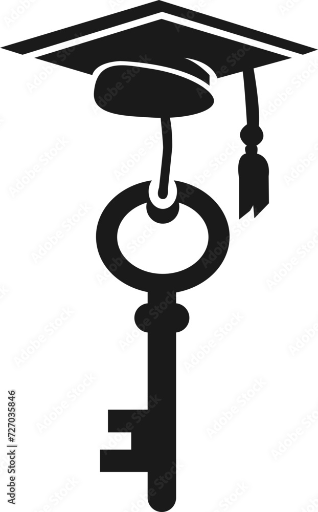 graduation cap and the key graduation cap and the key
