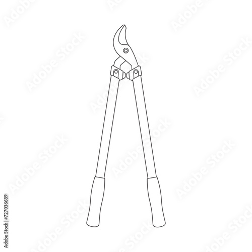 Hand drawn Kids drawing Cartoon Vector illustration loopers scissors Isolated in doodle style