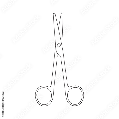 Hand drawn Kids drawing Cartoon Vector illustration mayo scissors Isolated in doodle style