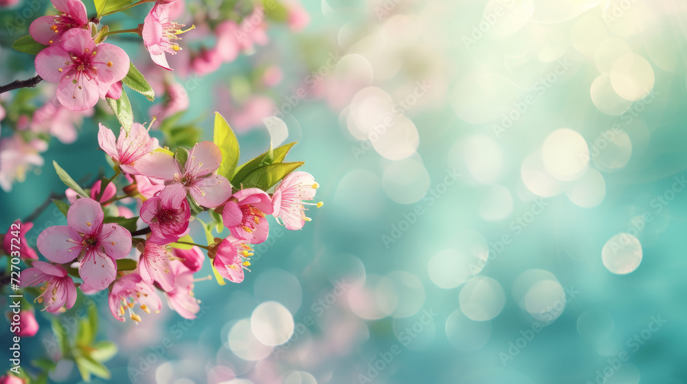 Cherry Blossoms: beautiful spring bokeh wallpaper in pink