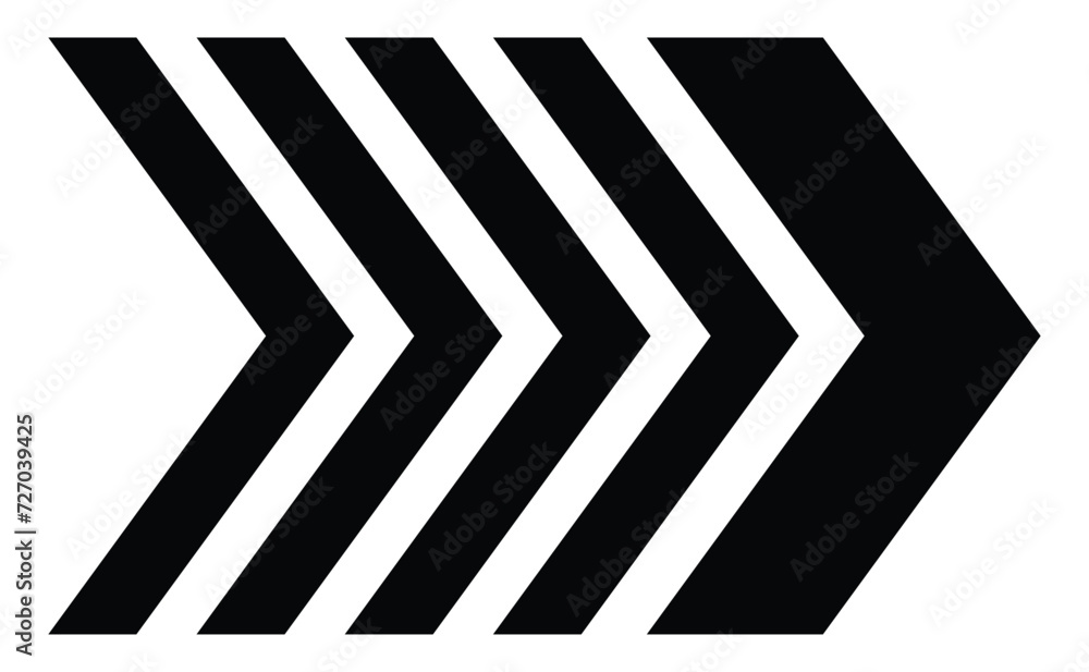 Arrow icons group. Set of black arrows symbols with blend effect. Chevron symbols. Vector isolated on white background. Arrow icons group. Set of black arrows symbols with blend effect. Chevron symbols. Vector isolated on white background.