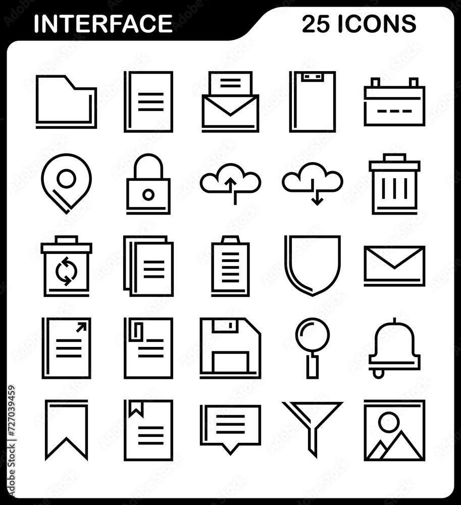 line style simple interface icon line style simple interface icon
