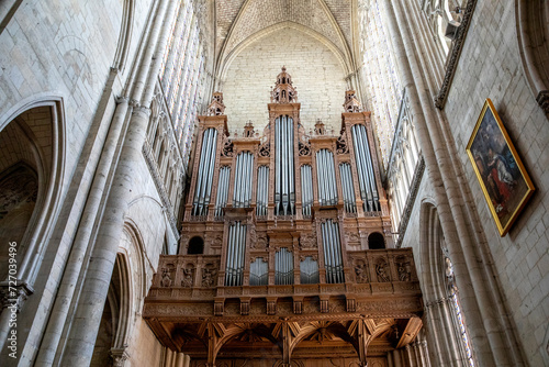 Saint Julien cathedral, Le Mans, France. Organ