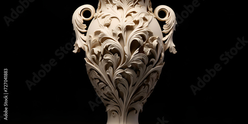 A white vase with flowers on it and the word the bottom .Large Royal Dux Bohemia Vase, 