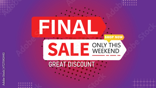 Sale banner template design . Super Sale, end of season special offer banner. vector illustration.