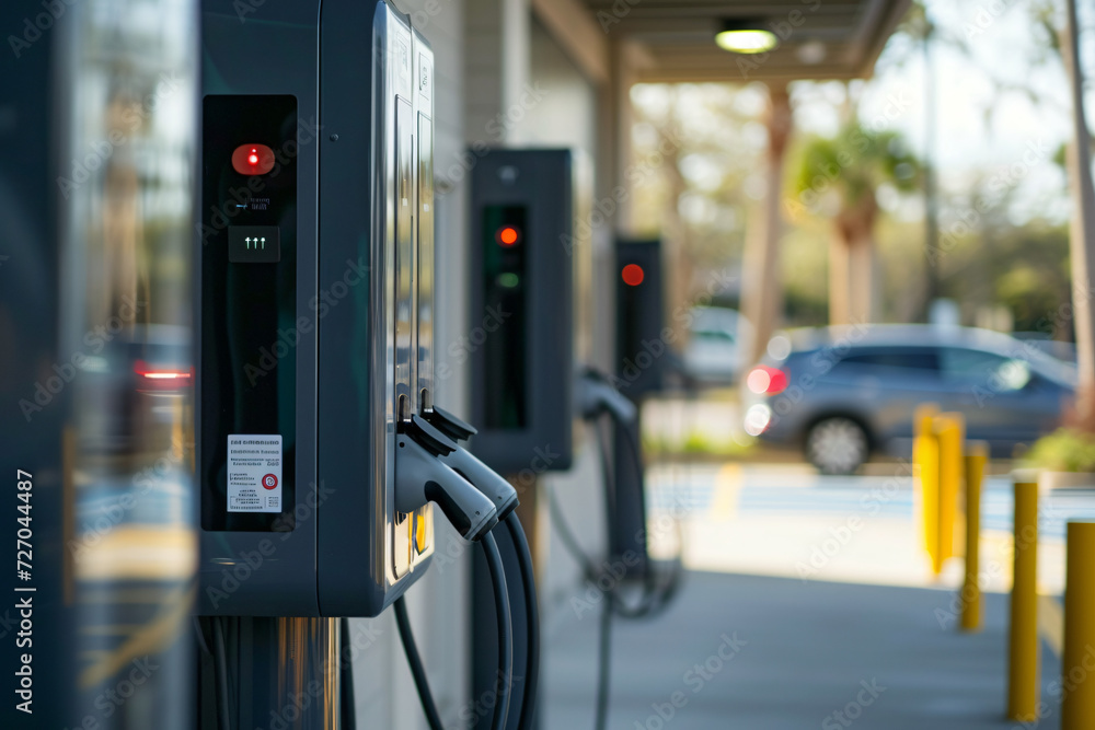 Electric Vehicle Charging Station - Generative AI. Electric Vehicle Charging Station - Generative AI.