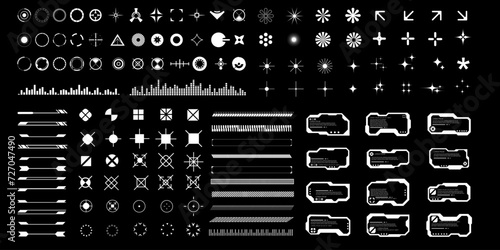 futuristic frame tech hud interface graphic design templates