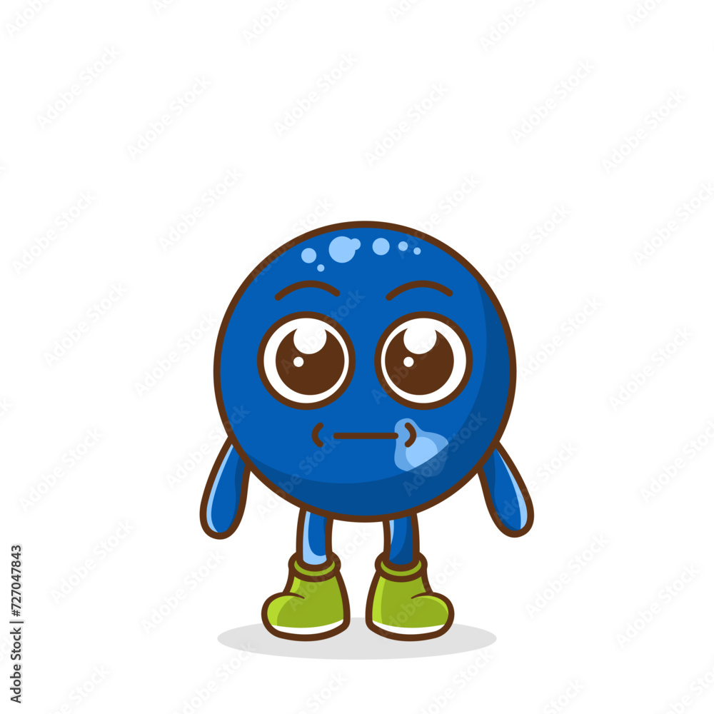 a picture of blueberry fruit with a flat expression. No words straight face blueberry fruit emoji. Vector flat design emoticon icon isolated on white background. a picture of blueberry fruit with a flat expression. No words straight face blueberry fruit emoji. Vector flat design emoticon icon isolated on white background.
