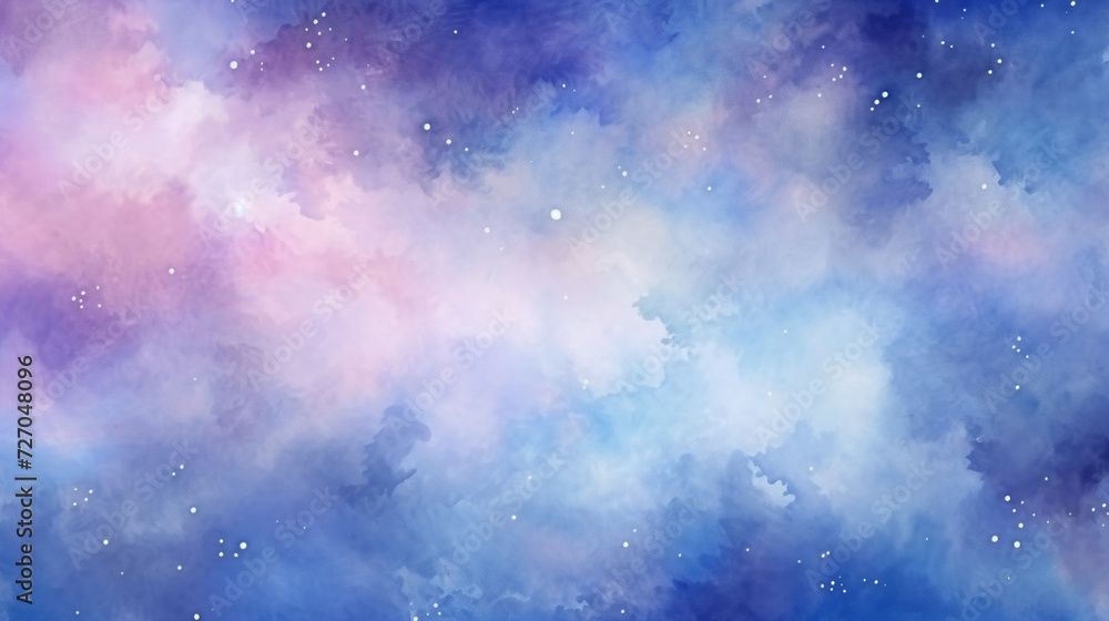 Obraz premium Galaxy watercolor background. Generative AI