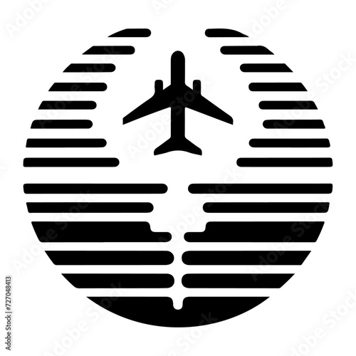 minimal Airlines logo with creative shape icon, flat symbol 