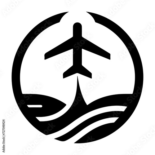 minimal Airlines logo with creative shape icon, flat symbol 