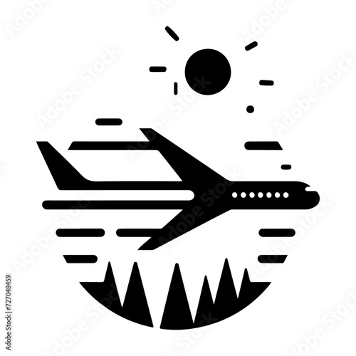minimal Airlines logo with creative shape icon, flat symbol 