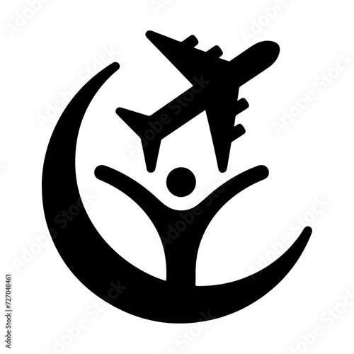 minimal Airlines logo with creative shape icon, flat symbol 