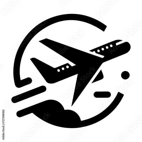 minimal Airlines logo with creative shape icon, flat symbol 