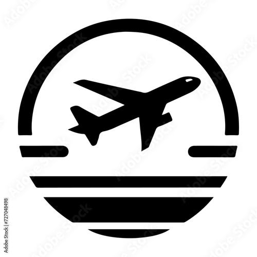minimal Airlines logo with creative shape icon, flat symbol 