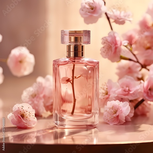 Blossom-Infused Perfume Bottle