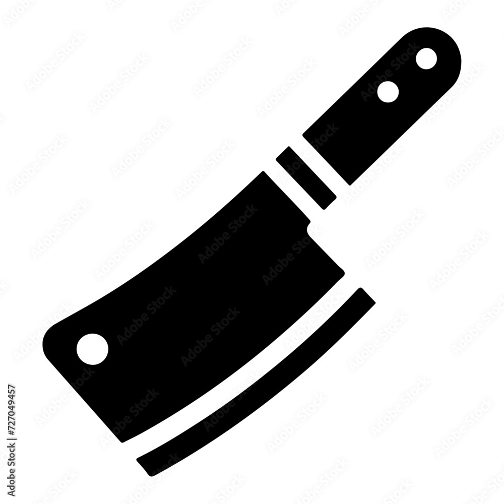 minimal chines Meat cleaver knife icon vector silhouette minimal chines Meat cleaver knife icon vector silhouette