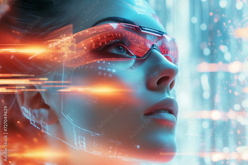 A girl from the future with cutting-edge technology. A girl from the future with cutting-edge technology.