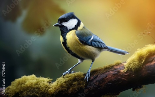 realistic photo Sparrow bird perched on tree branch. generative ai © KBL Sungkid