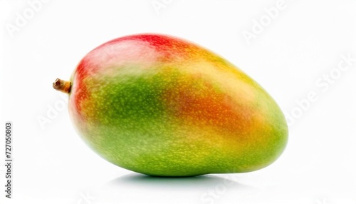 Ripe fresh mango isolated on white background. Healthy food photography concept.