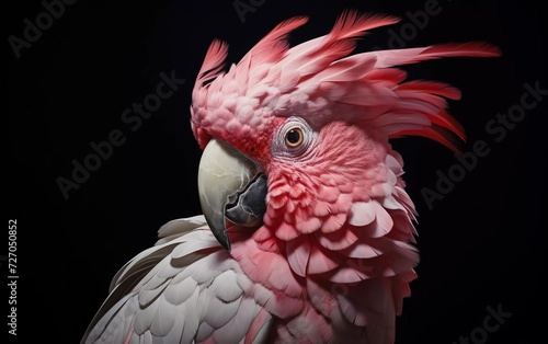 photo realistic portrait of Major Mitchell's cockatoo, Lophochroa leadbeateri. generative ai © KBL Sungkid