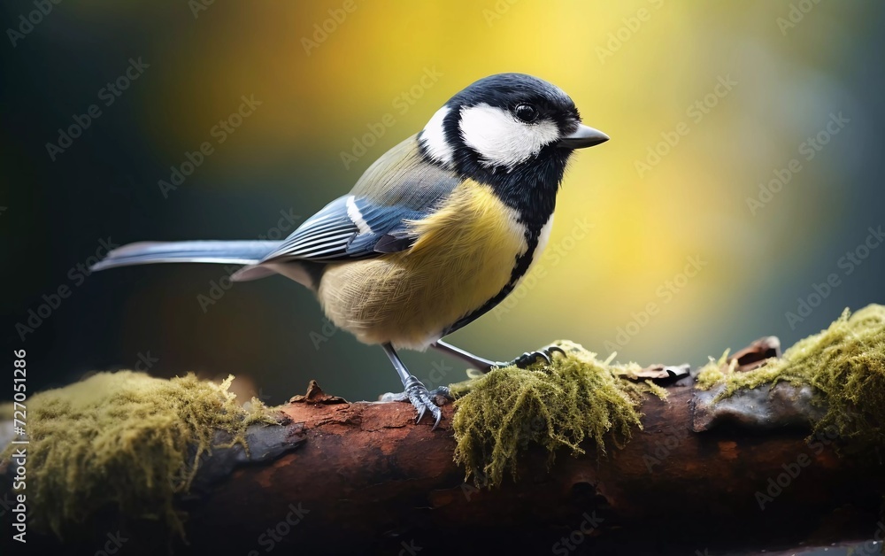 realistic photo Sparrow bird perched on tree branch. generative ai realistic photo Sparrow bird perched on tree branch. generative ai