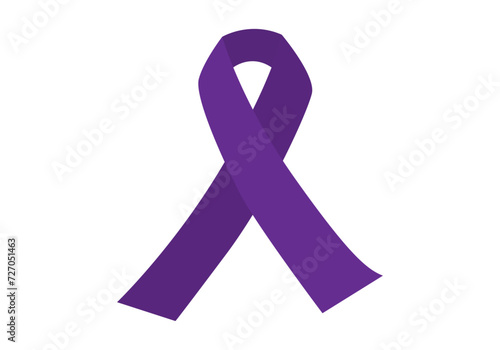 Icono de lazo morado de feminismo. 